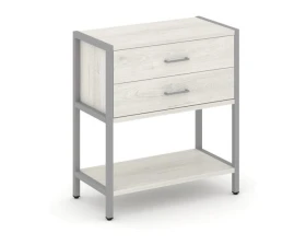 Односекционный стеллаж двухярусный с ящиками 810х400х879 Шелф Систем / Shelf System images