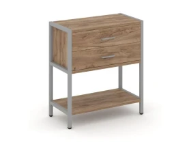 Односекционный стеллаж двухярусный с ящиками 810х400х879 Шелф Систем / Shelf System images