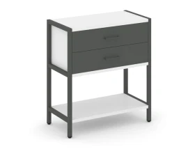 Односекционный стеллаж двухярусный с ящиками 810х400х879 Шелф Систем / Shelf System images