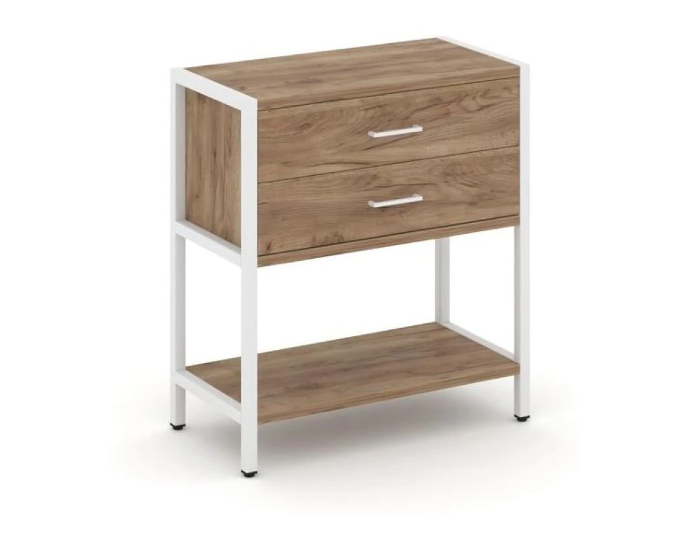 Односекционный стеллаж двухярусный с ящиками 810х400х879 Шелф Систем / Shelf System