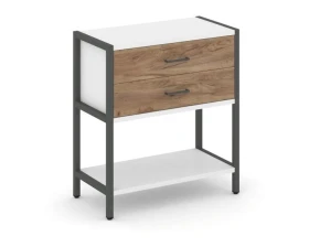 Односекционный стеллаж двухярусный с ящиками 810х400х879 Шелф Систем / Shelf System images