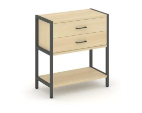 Односекционный стеллаж двухярусный с ящиками 810х400х879 Шелф Систем / Shelf System images