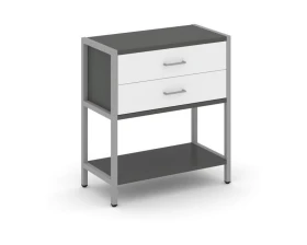 Односекционный стеллаж двухярусный с ящиками 810х400х879 Шелф Систем / Shelf System images