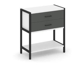 Односекционный стеллаж двухярусный с ящиками 810х400х879 Шелф Систем / Shelf System images