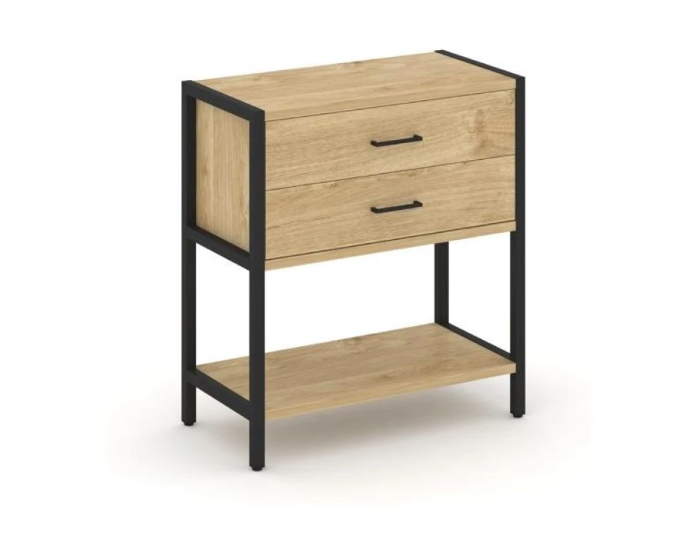 Односекционный стеллаж двухярусный с ящиками 810х400х879 Шелф Систем / Shelf System