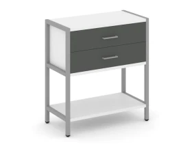 Односекционный стеллаж двухярусный с ящиками 810х400х879 Шелф Систем / Shelf System images