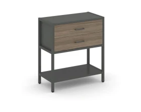 Односекционный стеллаж двухярусный с ящиками 810х400х879 Шелф Систем / Shelf System images