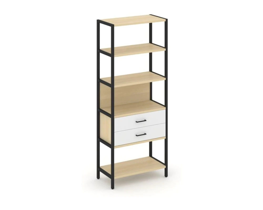 Односекционный стеллаж пятиярусный с ящиками 810х400х1980 Шелф Систем / Shelf System