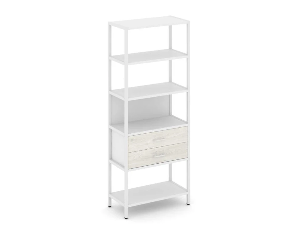 Односекционный стеллаж пятиярусный с ящиками 810х400х1980 Шелф Систем / Shelf System