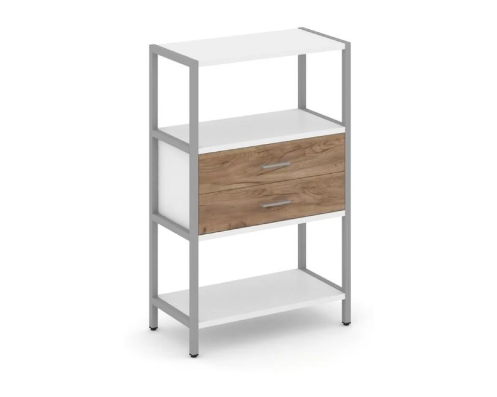 Односекционный стеллаж трехярусный с ящиками 810х400х1246 Шелф Систем / Shelf System