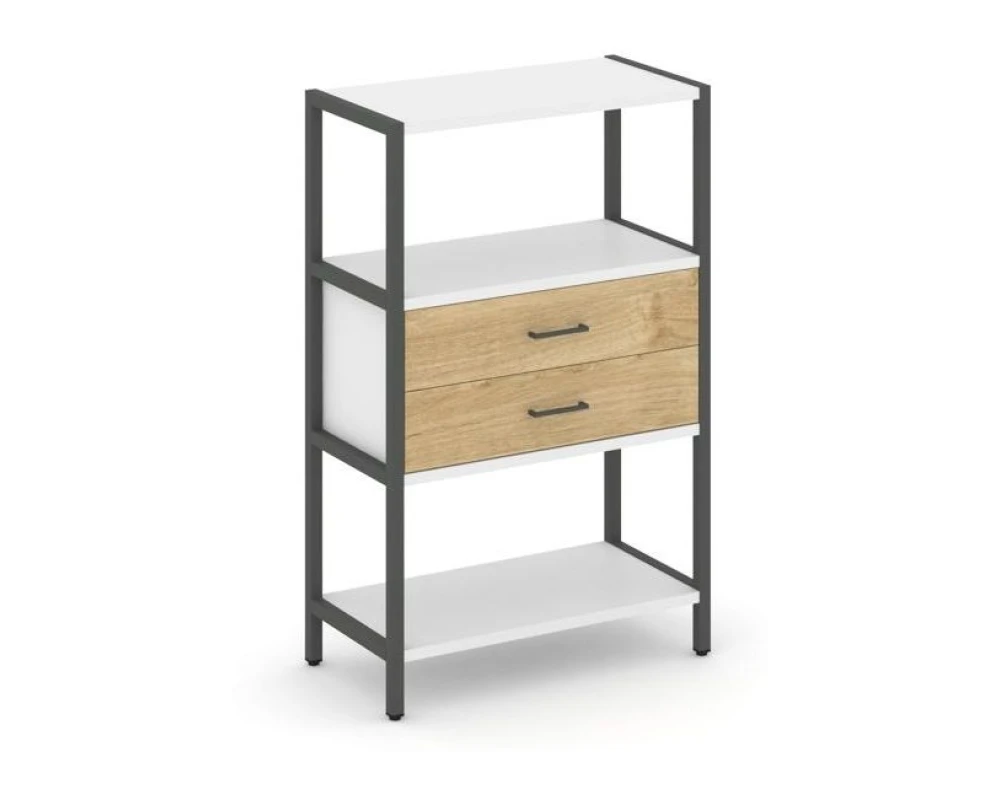 Односекционный стеллаж трехярусный с ящиками 810х400х1246 Шелф Систем / Shelf System