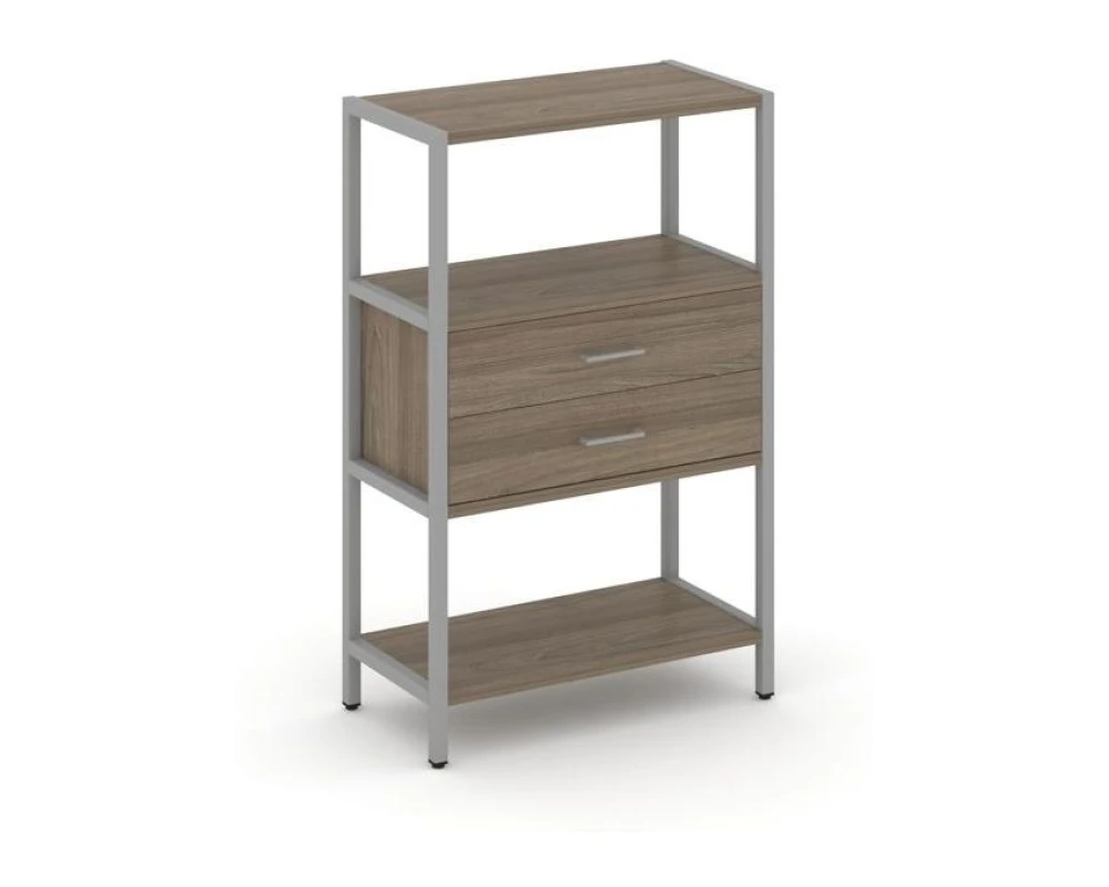 Односекционный стеллаж трехярусный с ящиками 810х400х1246 Шелф Систем / Shelf System