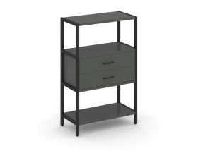 Односекционный стеллаж трехярусный с ящиками 810х400х1246 Шелф Систем / Shelf System images