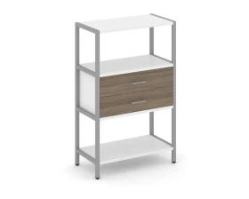 Односекционный стеллаж трехярусный с ящиками 810х400х1246 Шелф Систем / Shelf System images