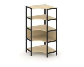 Односекционный угловой стеллаж четырехярусный 810х810х1613 Шелф Систем / Shelf System images