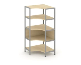 Односекционный угловой стеллаж четырехярусный 810х810х1613 Шелф Систем / Shelf System images