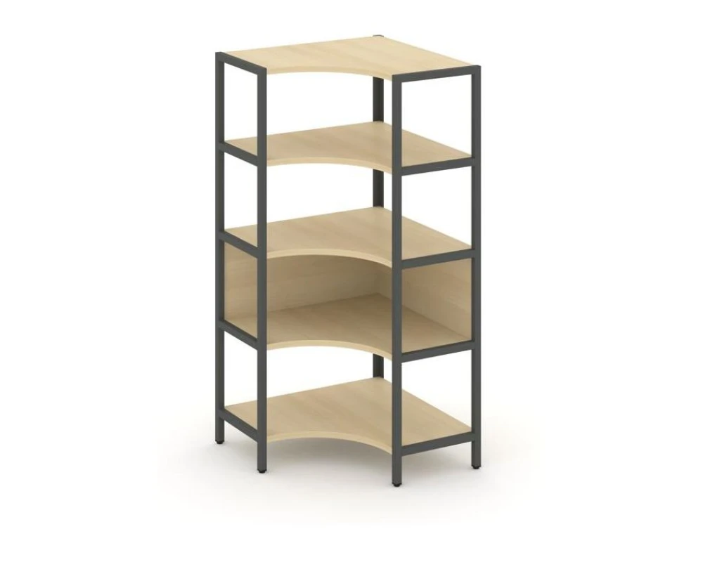 Односекционный угловой стеллаж четырехярусный 810х810х1613 Шелф Систем / Shelf System