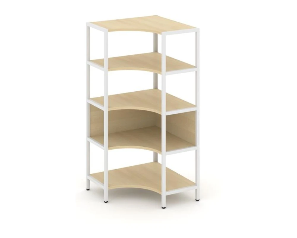 Односекционный угловой стеллаж четырехярусный 810х810х1613 Шелф Систем / Shelf System