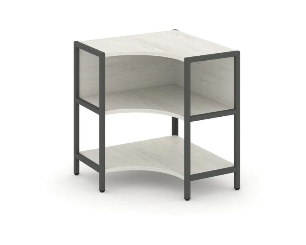 Односекционный угловой стеллаж двухярусный 810х810х879 Шелф Систем / Shelf System