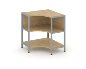 Односекционный угловой стеллаж двухярусный 810х810х879 Шелф Систем / Shelf System images