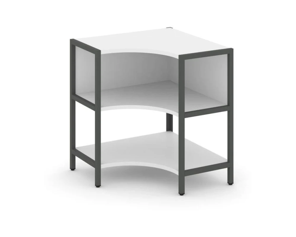 Односекционный угловой стеллаж двухярусный 810х810х879 Шелф Систем / Shelf System