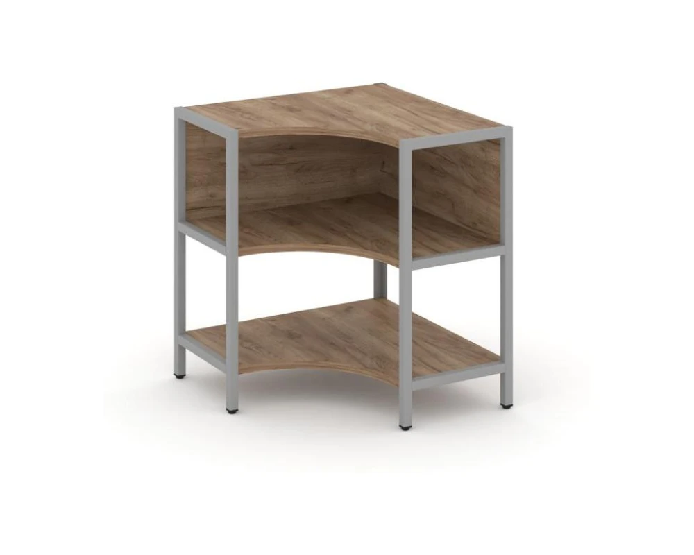 Односекционный угловой стеллаж двухярусный 810х810х879 Шелф Систем / Shelf System