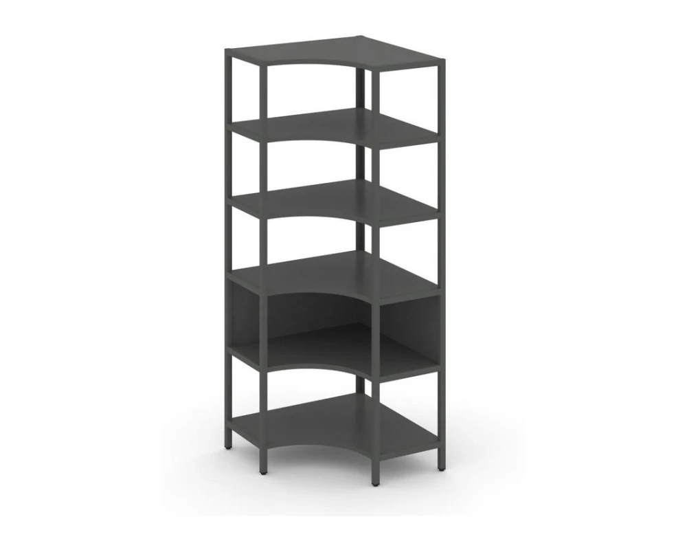Односекционный угловой стеллаж пятиярусный 810х810х1980 Шелф Систем / Shelf System