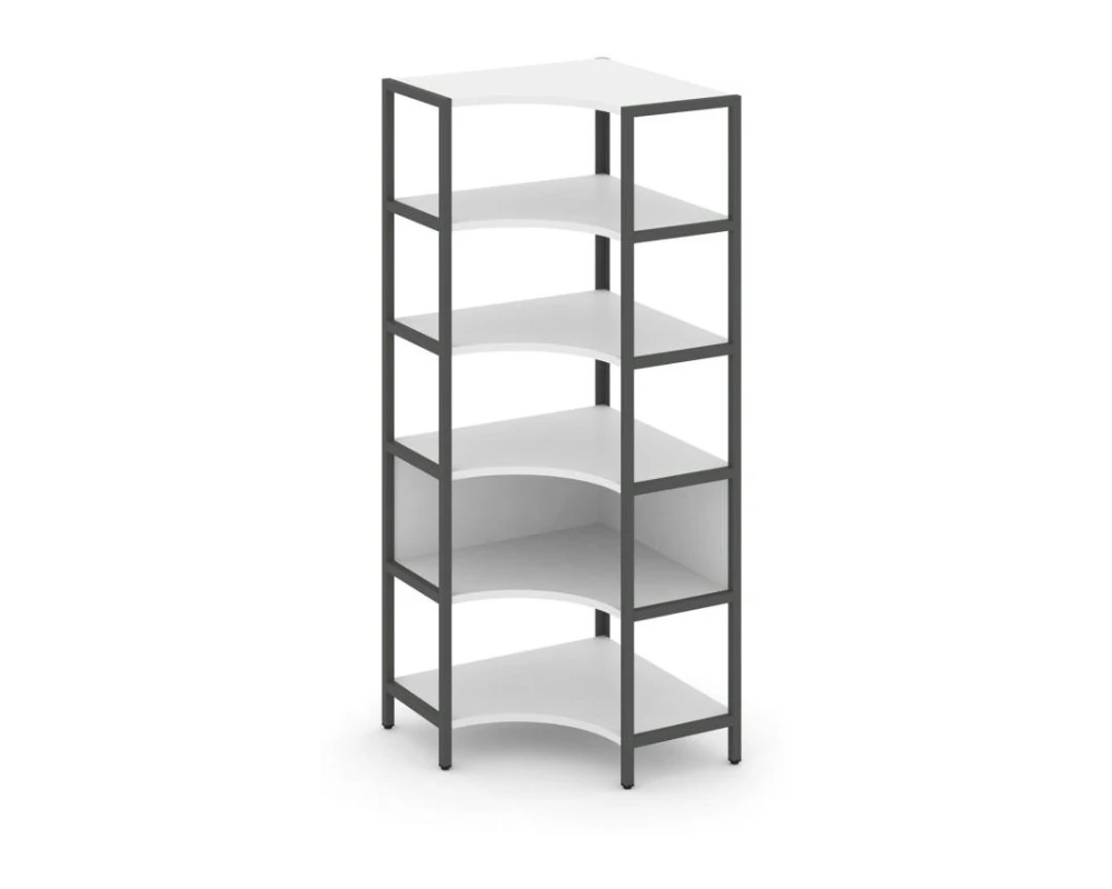 Односекционный угловой стеллаж пятиярусный 810х810х1980 Шелф Систем / Shelf System