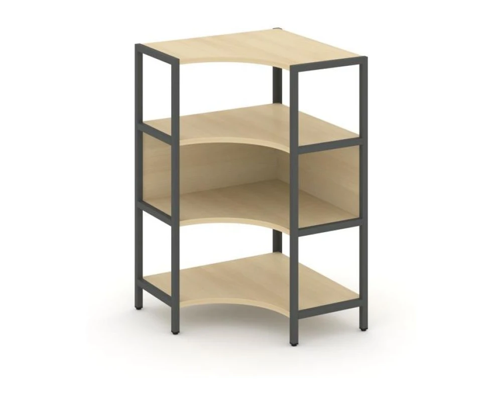 Односекционный угловой стеллаж трехярусный 810х810х1246 Шелф Систем / Shelf System