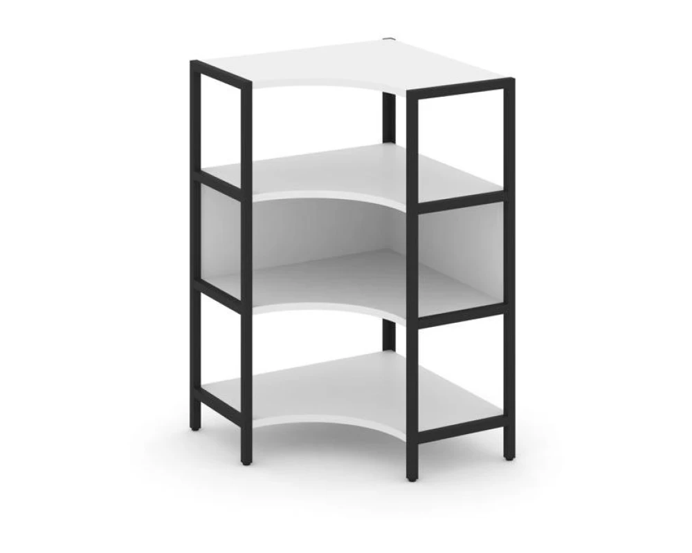Односекционный угловой стеллаж трехярусный 810х810х1246 Шелф Систем / Shelf System