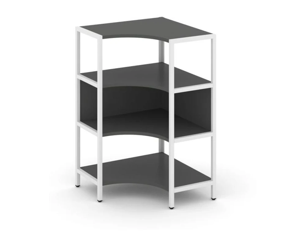 Односекционный угловой стеллаж трехярусный 810х810х1246 Шелф Систем / Shelf System