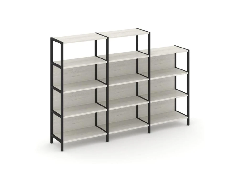 Трехсекционный стеллаж четырех/трехярусный 2370х400х879 Шелф Систем / Shelf System