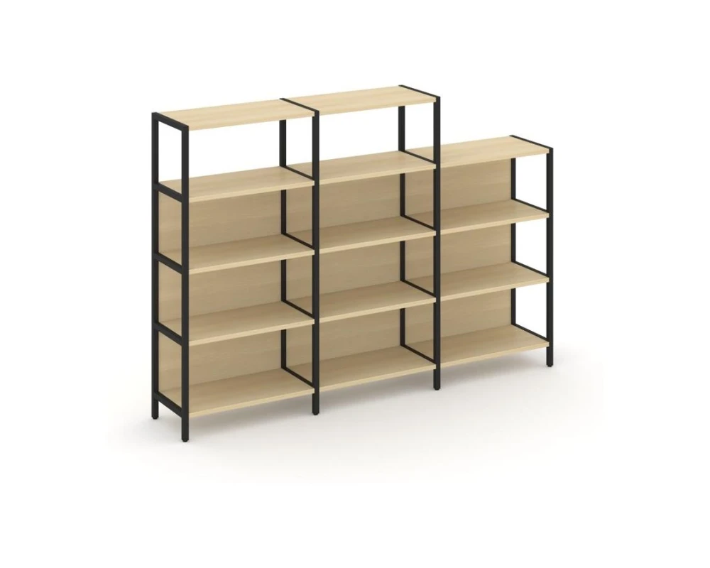 Трехсекционный стеллаж четырех/трехярусный 2370х400х879 Шелф Систем / Shelf System