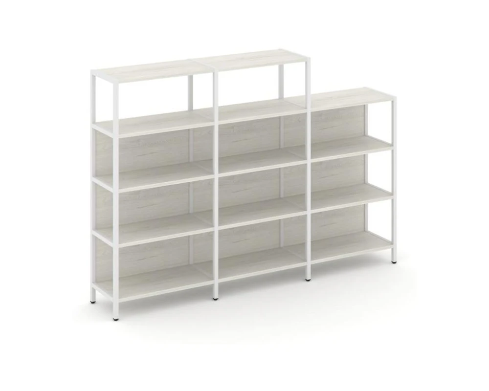 Трехсекционный стеллаж четырех/трехярусный 2370х400х879 Шелф Систем / Shelf System
