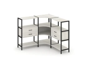 Трехсекционный угловой стеллаж трехярусный с ящиками 1590х1590х1246 Шелф Систем / Shelf System images