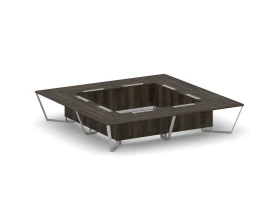 Стол переговорный квадратный ЛДСП/краш. металл 4000x4000x750 Стил Мит / Steel Meet images