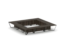 Стол переговорный квадратный ЛДСП/краш. металл 4800x4800x750 Стил Мит / Steel Meet images