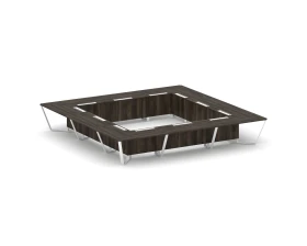 Стол переговорный квадратный ЛДСП/краш. металл 4800x4800x750 Стил Мит / Steel Meet images
