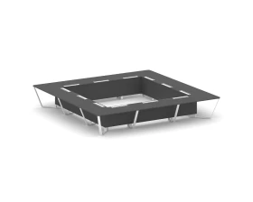 Стол переговорный квадратный ЛДСП/краш. металл 4800x4800x750 Стил Мит / Steel Meet images