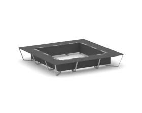 Стол переговорный квадратный ЛДСП/краш. металл 4800x4800x750 Стил Мит / Steel Meet images