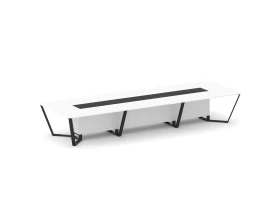 Стол переговорный прямоугольный ЛДСП/краш. металл/МДФ 4800x1600x750 Стил Мит / Steel Meet images