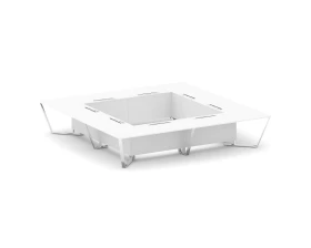 Стол переговорный квадратный Пластик Феникс/нерж. сталь 4000x4000x750 Стил Мит / Steel Meet images