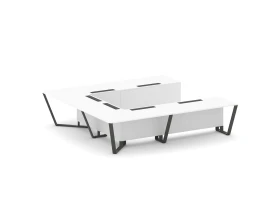 Стол переговорный П-образный ЛДСП/краш. металл 3200x3200x750 Стил Мит / Steel Meet images