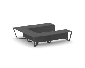 Стол переговорный П-образный ЛДСП/краш. металл 3200x3200x750 Стил Мит / Steel Meet images