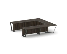 Стол переговорный П-образный ЛДСП/краш. металл 3200x3200x750 Стил Мит / Steel Meet images