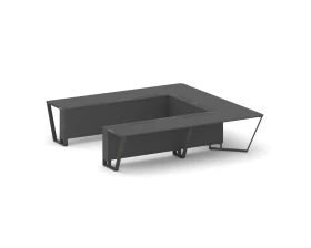 Стол переговорный П-образный ЛДСП/краш. металл 3200x3200x750 Стил Мит / Steel Meet images