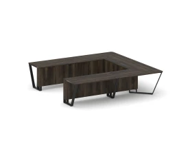 Стол переговорный П-образный ЛДСП/краш. металл 3200x3200x750 Стил Мит / Steel Meet images