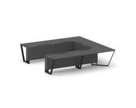 Стол переговорный П-образный ЛДСП/краш. металл 3200x3200x750 Стил Мит / Steel Meet images