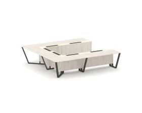 Стол переговорный П-образный ЛДСП/краш. металл/МДФ 3200x3200x750 Стил Мит / Steel Meet images