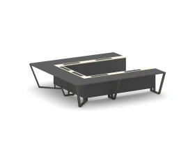 Стол переговорный П-образный ЛДСП/краш. металл/МДФ 3200x3200x750 Стил Мит / Steel Meet images